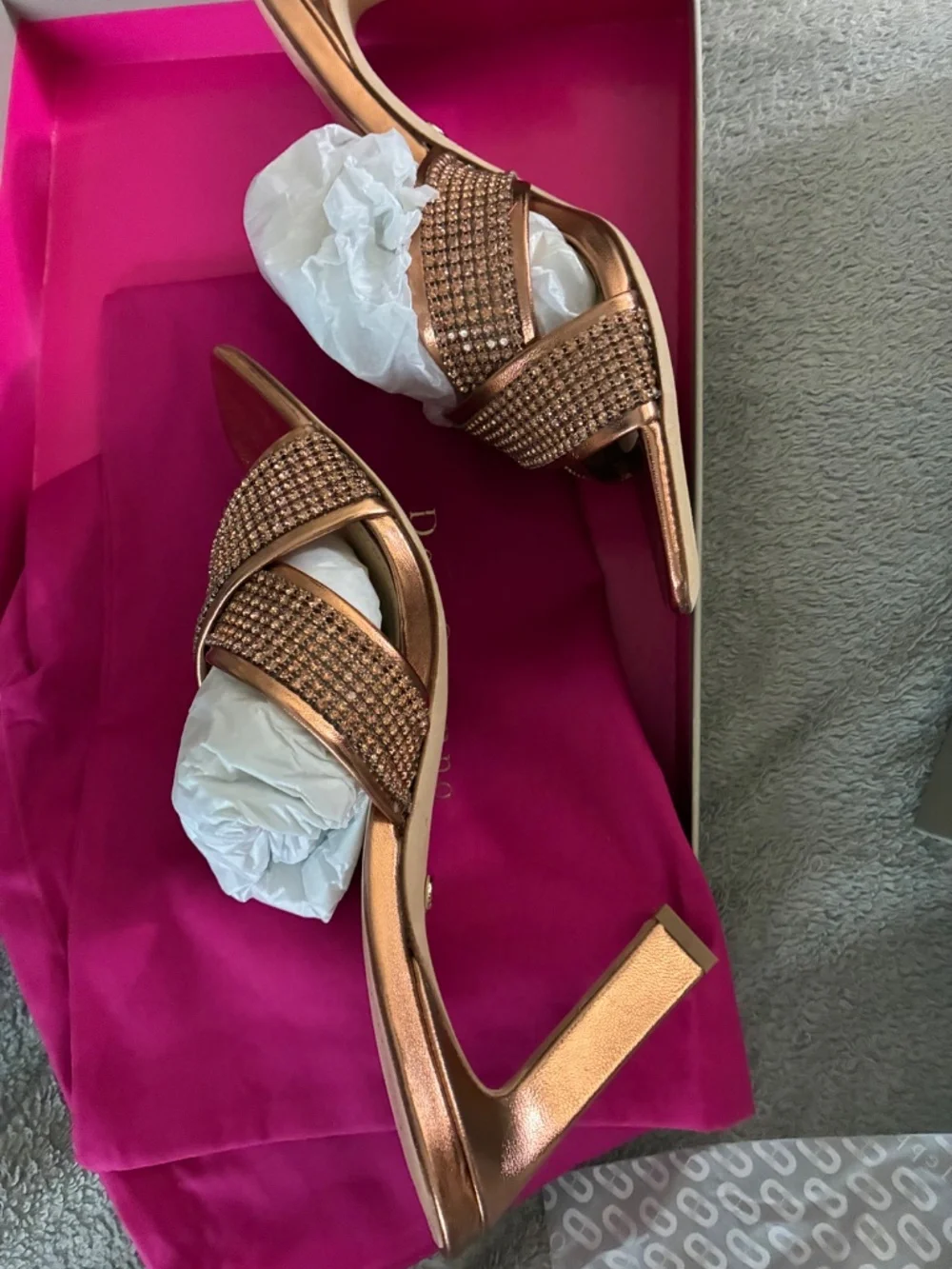 Dee Ocleppo Crystal Embellished Leather Sandals